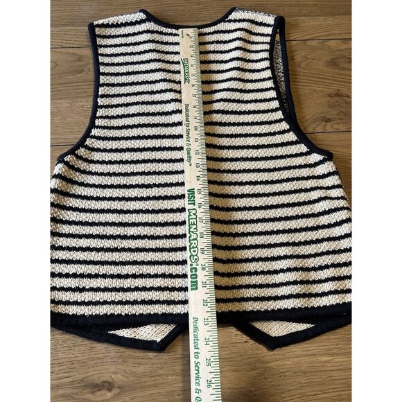 Jamie Scott Women's Sweater Vest Size Medium  Knit Buttons Winter Modern City - Picture 5 of 9